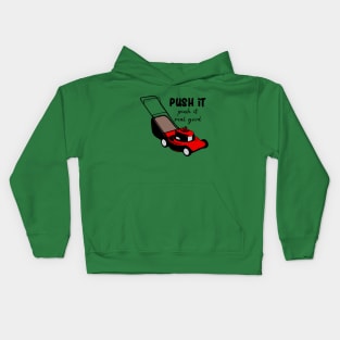 Lawnmower Push It Kids Hoodie